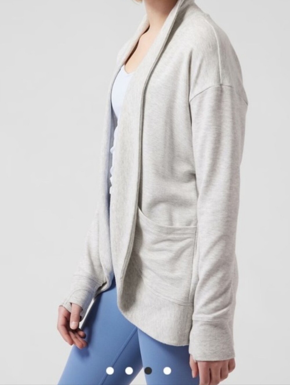 Athleta Girl Gray Wrap 'N Roll Cardigan, Girls 7